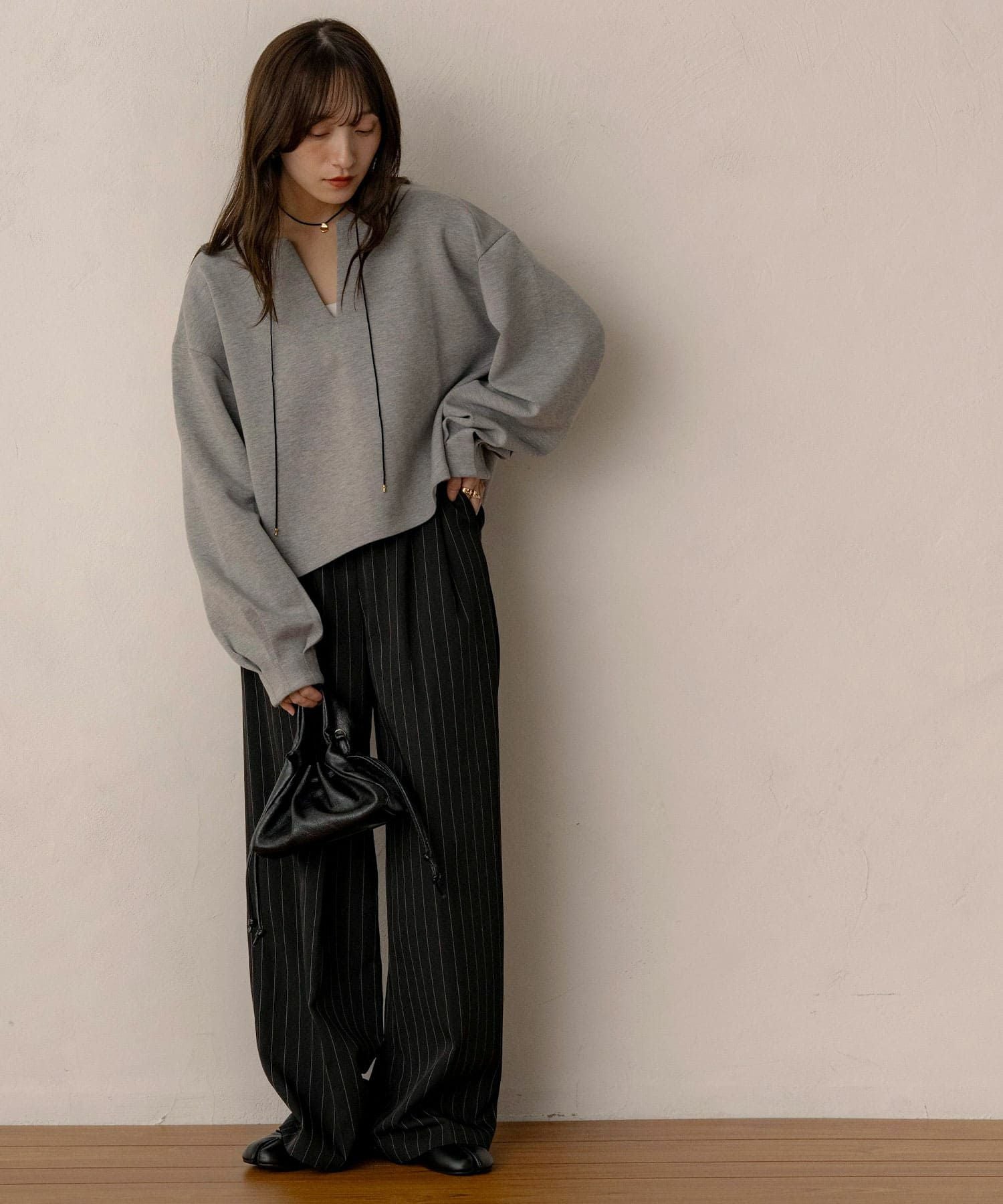 キーネックダンボールニットトップス《accoさんコラボ》 | NOAHL
