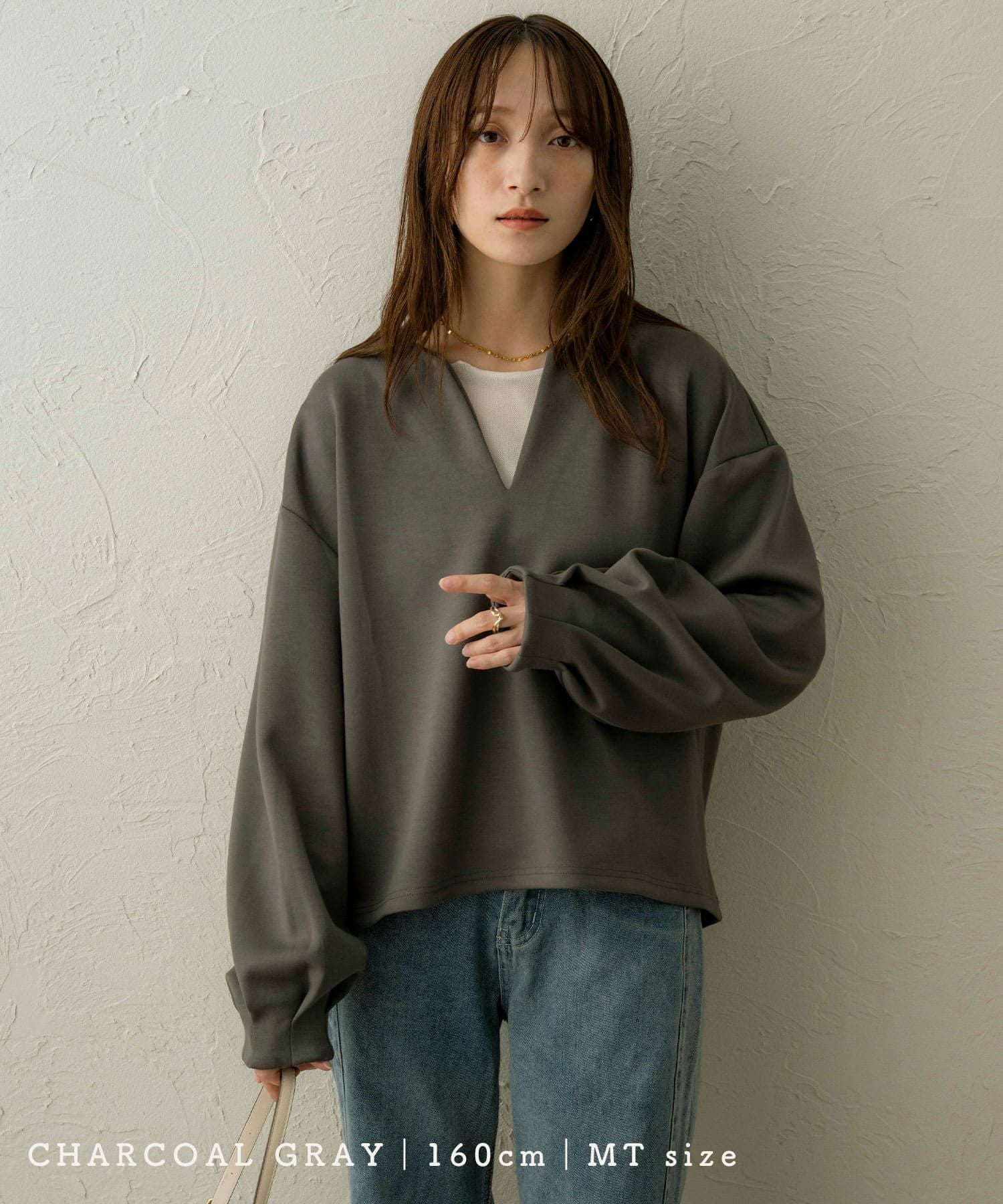 キーネックダンボールニットトップス《accoさんコラボ》 | NOAHL