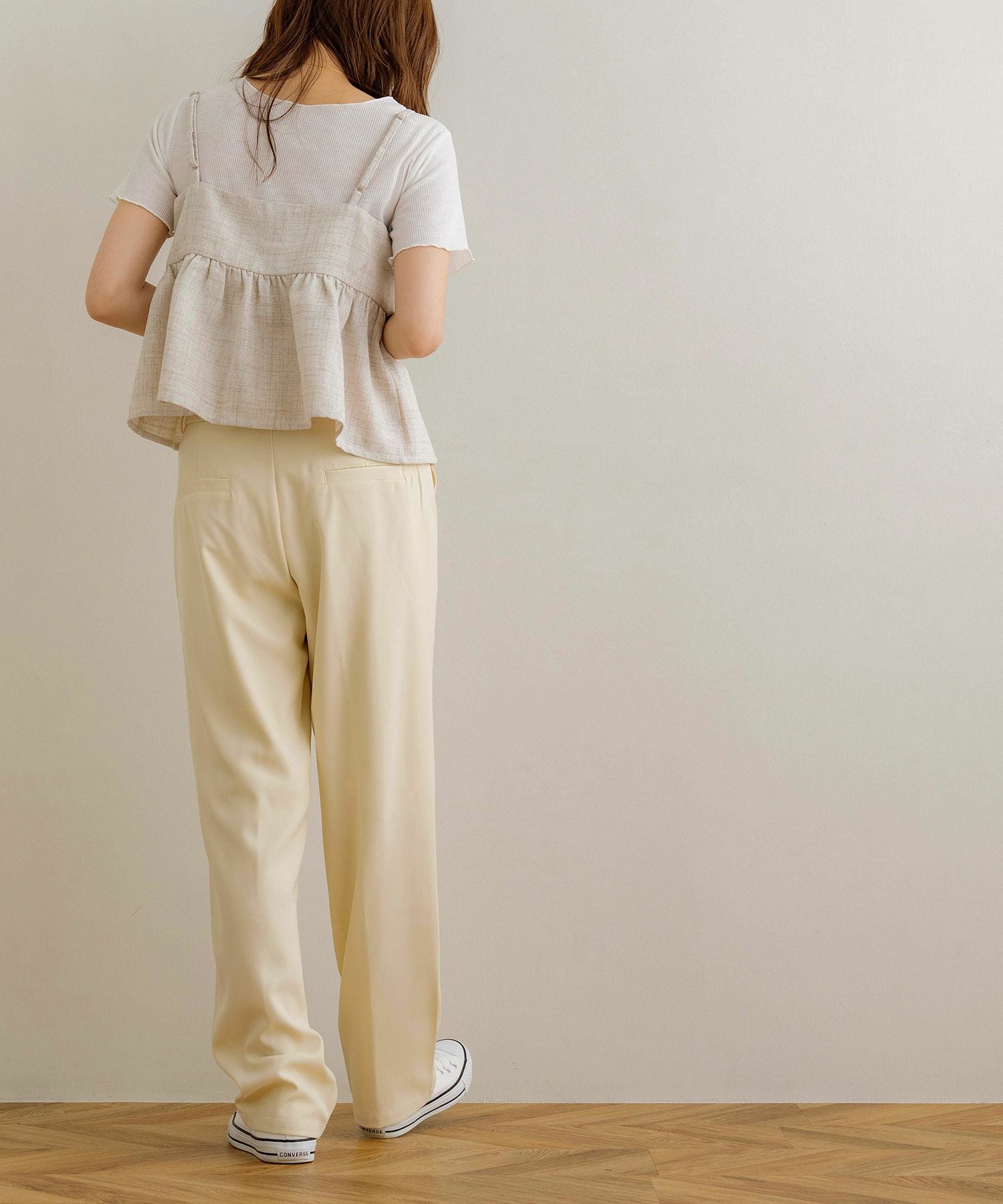 OUTLET商品♠ BASSOLS/バッソルズ　リネンセット　ベージュ Q MIXリネンライクキャミソールビスチェ | NOAHL(ノアル)公式通販
