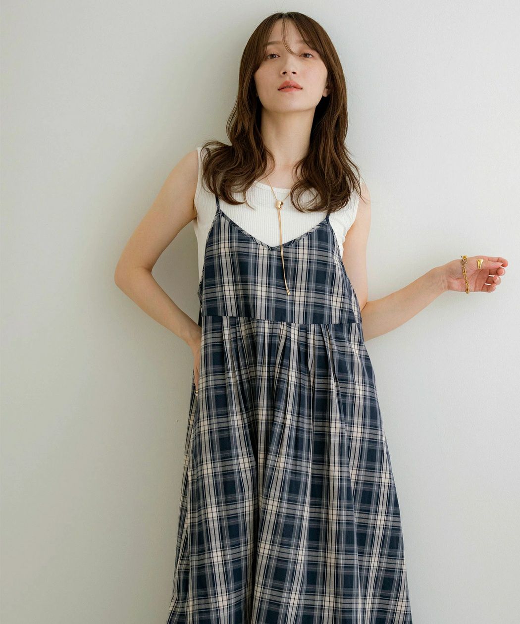 DRIES VAN NOTEN / チェック柄キャミソール DRIES VAN NOTEN Tiramisu checked crochet polo shirt | Harvey Nichols