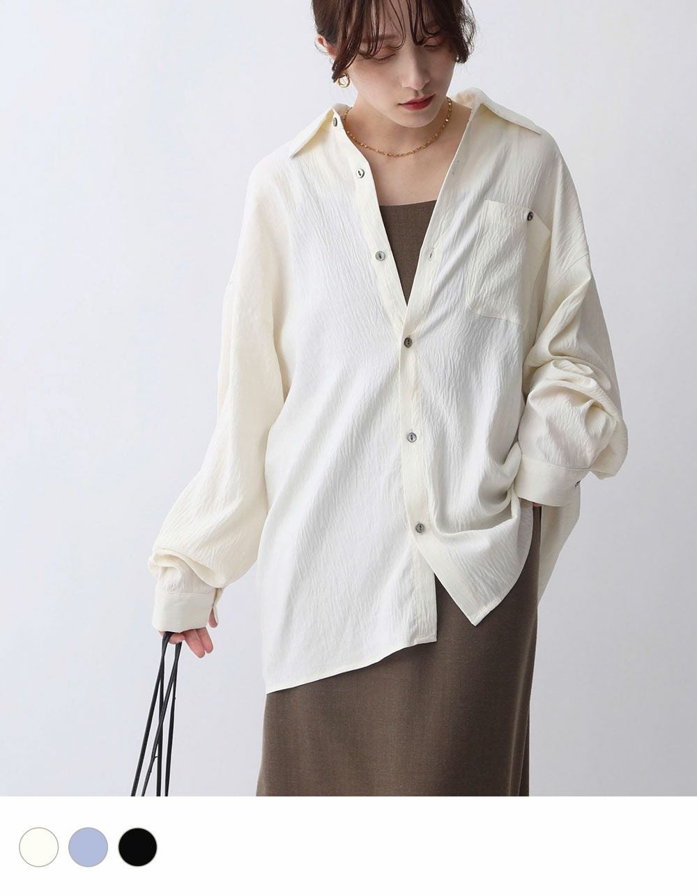 ネッチ【美品】アルベロベロ　ワッシャー加工　シャツ ワッシャー加工開襟シャツ 2色組 【通常】｜nihonchokuhan(日本直販