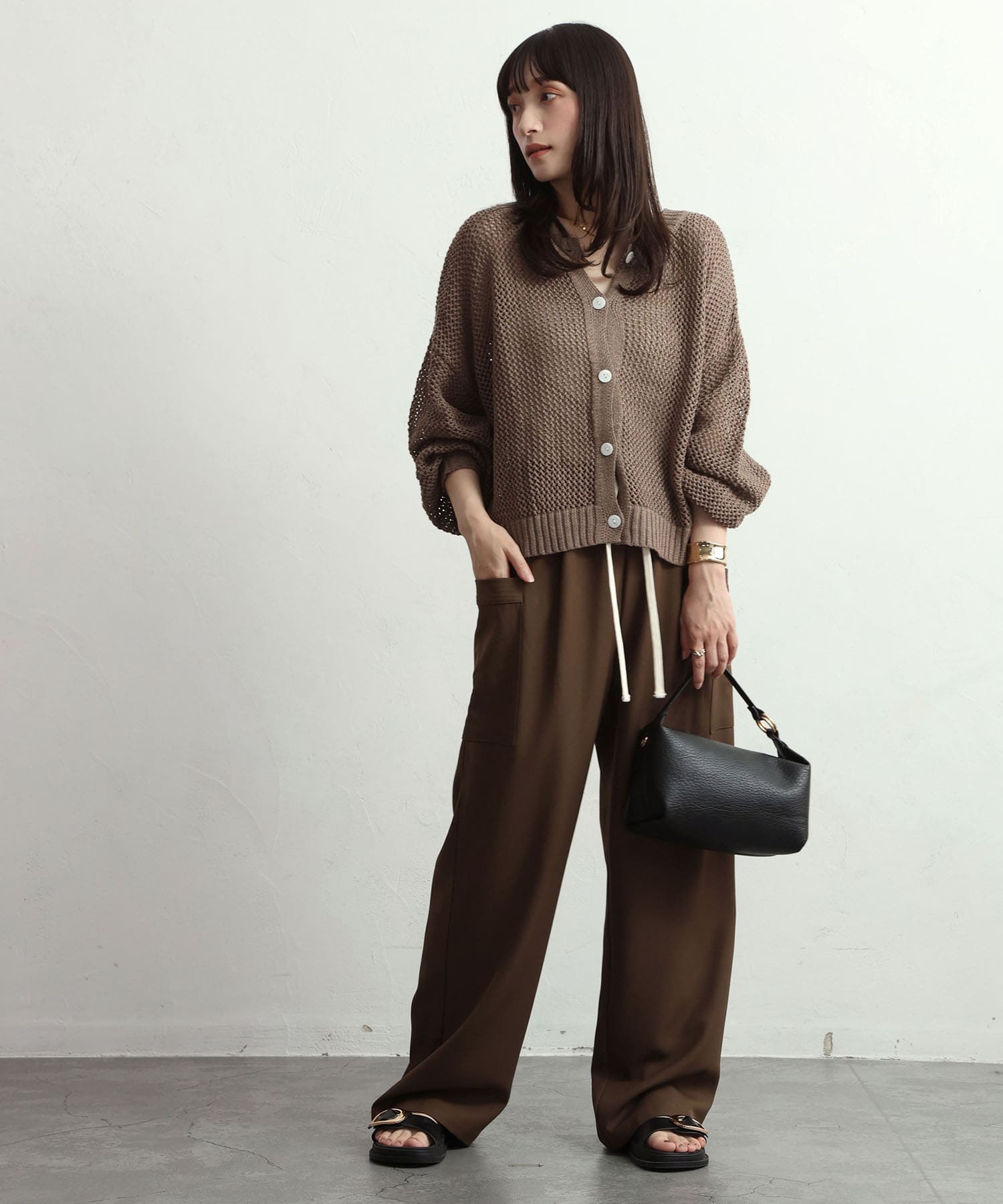 【2026／美品✨】RonHerman メッシュ ニット カーディガン2way 2wayメッシュニットカーディガン《mayoさんコラボ》 | NOAHL(ノアル