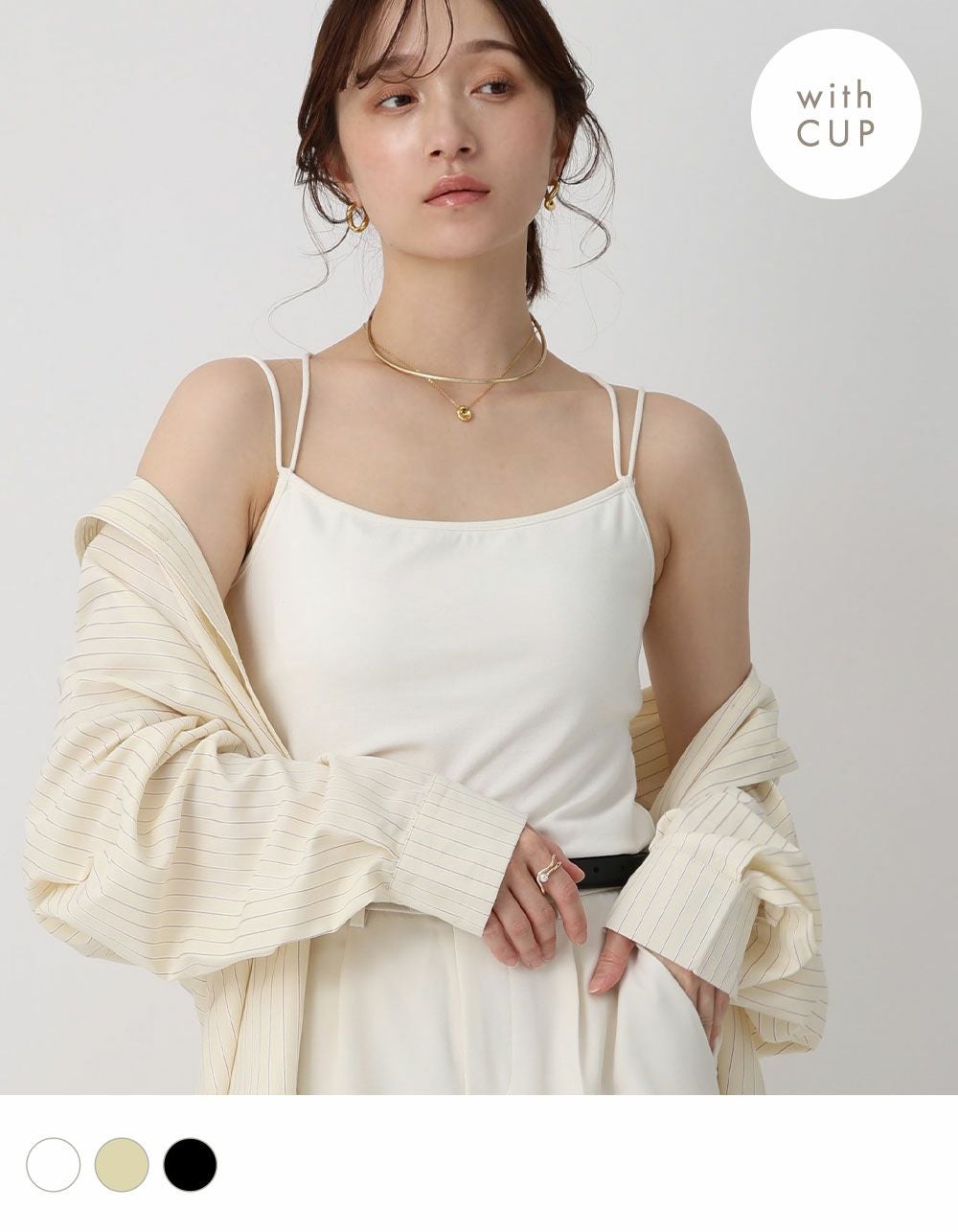2ndノーリーズ　カップ付き2wayキャミソール セカンドノーリーズ 2nd NOLLEY'S カップ付き2WAYキャミソール