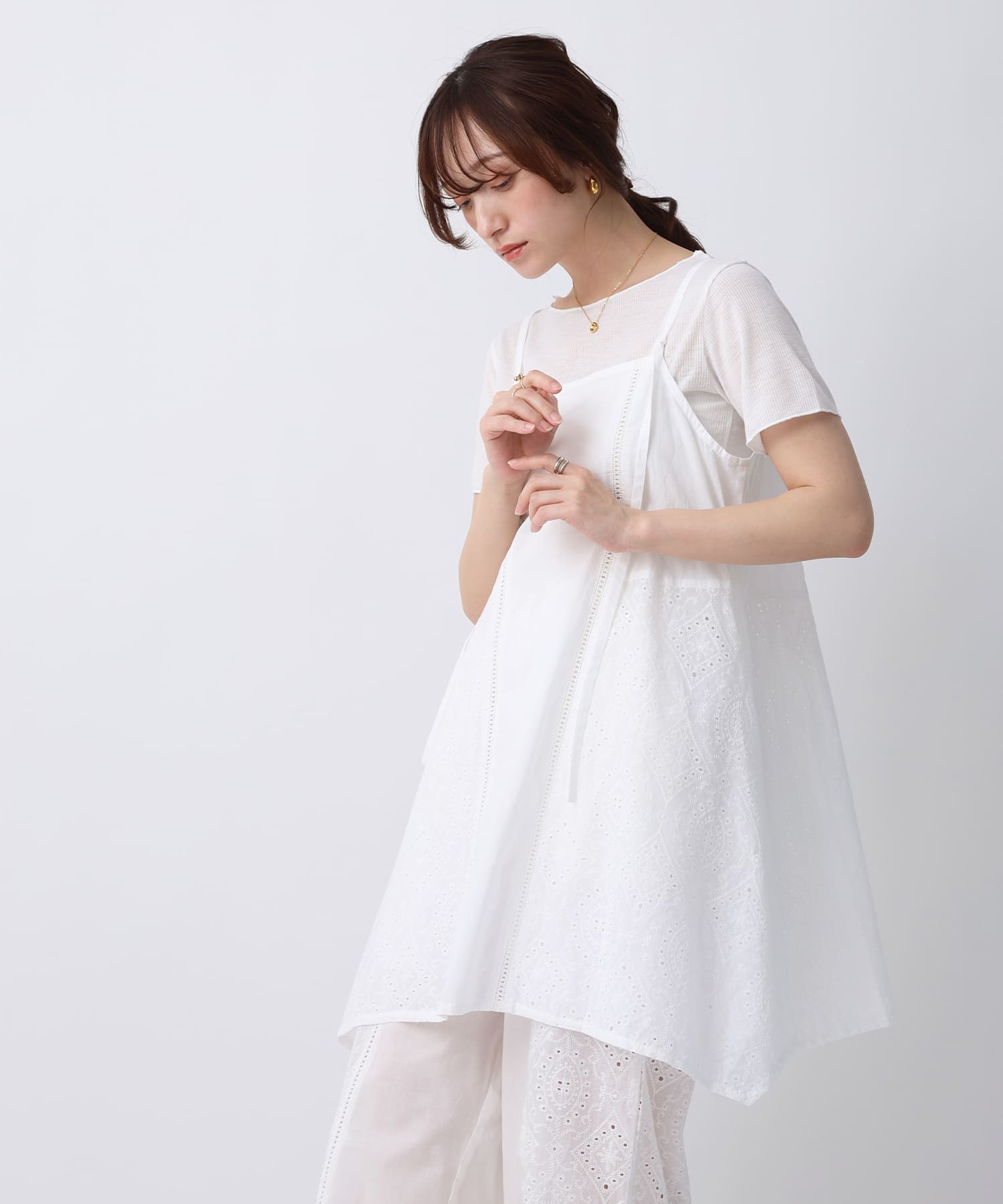 アトリエまりこ 白レースチュニック未使用 カットワークレースチュニックキャミソール | NOAHL(ノアル)公式通販